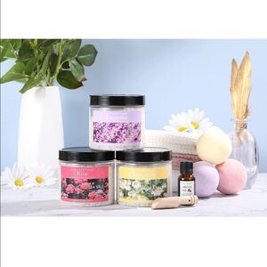Bath Salts Gift Set with Argan Oil, Bath Bomb Relaxing Bath Set for Women